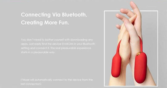 Svakom Muse Bluetooth Vibrating Egg Вибратор Яйца 8см Червено
