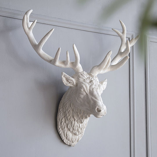 Artekko Decorațiune Pentru Perete Deer Alb Din Plastic 66x81cm