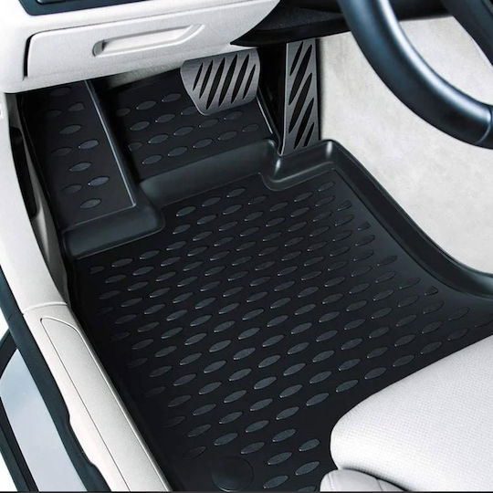Novline Set of Front and Rear Mats 4pcs Tray Type for Peugeot 208 5D 2019+ Black