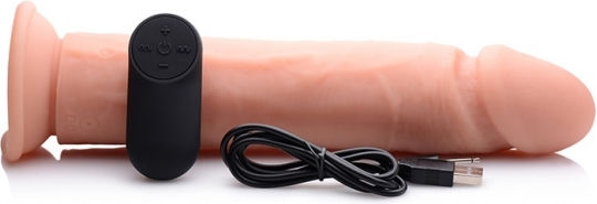 Curve Toys XL Realistic Vibrating Dildo with Suction Cup 25.5cm Flesh