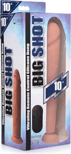 Curve Toys XL Realistic Vibrating Dildo with Suction Cup 25.5cm Flesh