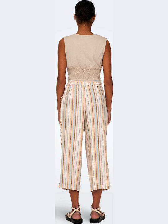 Jany Women's Summer Sleeveless Beige Blouse