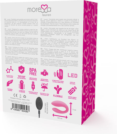 Amoressa Lauren Fernsteuerung Partner Stimulator Vibrator für Paare mit Fernbedienung Rosa