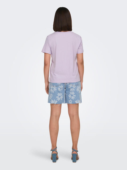 Only Women's T-shirt Lilacc