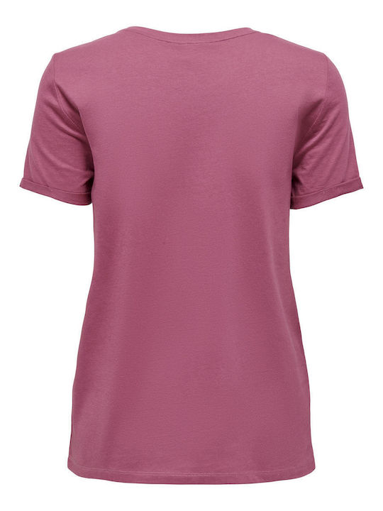 Only Damen T-shirt Rosa