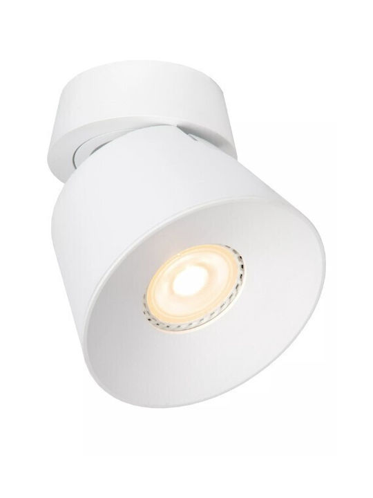 Lucide Lightning Trigono Μονό LED Σποτ σε Λευκό Χρώμα