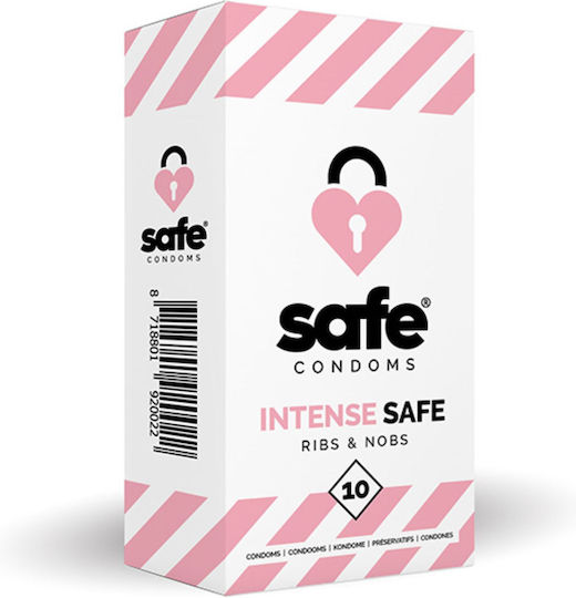 Safe Condoms Intsense Safe Ribs & Dots Condoms 10pcs