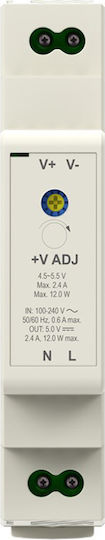 Goobay DIN Rail Power Supply 2.4A/5V/12W