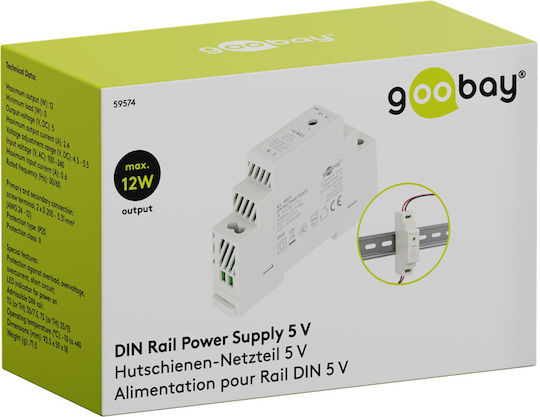 Goobay DIN Rail Power Supply 2.4A/5V/12W
