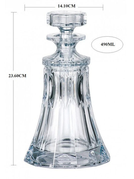 Novaker Cristal Carafă de Servire cu Dop Transparentă 490ml 1buc Novaker Cristal Carafă de Servire cu Dop Transparentă 490ml 1buc