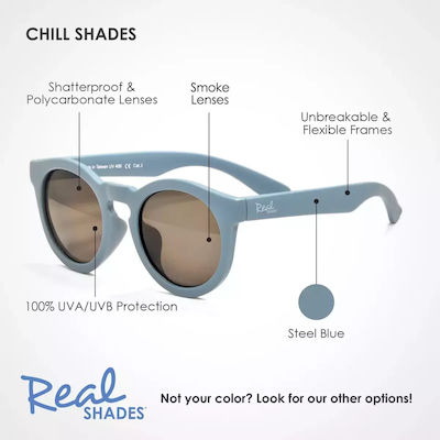 Real Shades Chill Youth 7+ Jahre Kinder-Sonnenbrillen Steel Blue 7CHISTE