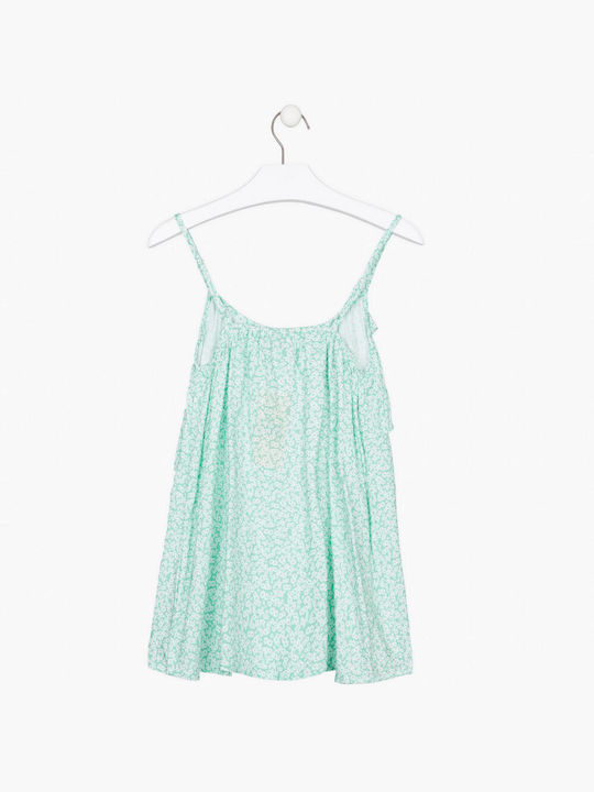 Losan Kids Dress Floral Sleeveless Green