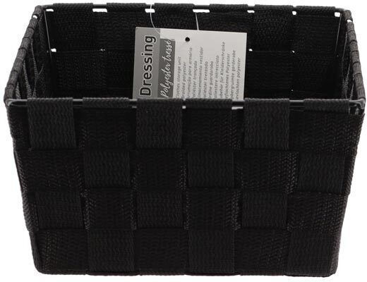 Storage Basket Fabric Black 25x19.5x10.5cm 1pcs