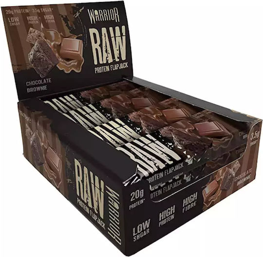 Warrior Raw Protein Flapjack Bars with 20gr Protein & Flavor Chocolate Brownie 12x75gr