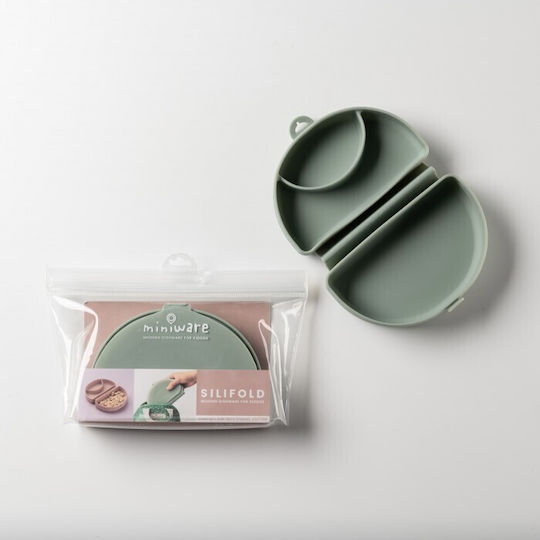 Miniware Kinderteller aus Silikon Grün