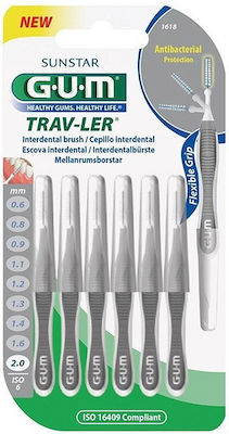 GUM Trav-ler 1618 Interdentalbürsten 2mm Gray 12Stück