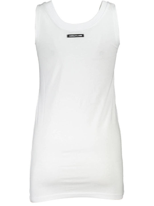 Roberto Cavalli Women's Athletic Blouse Sleeveless White