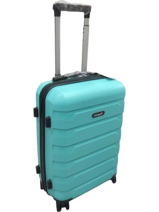 Diplomat Seagull Cabin Travel Suitcase Hard Turquoise with 4 Wheels Height 52cm SG180