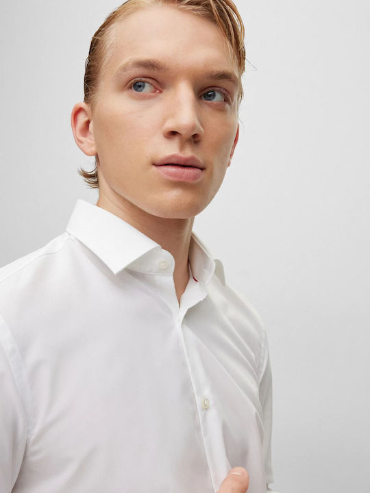 Kenno Long-sleeved Cotton Shirt White