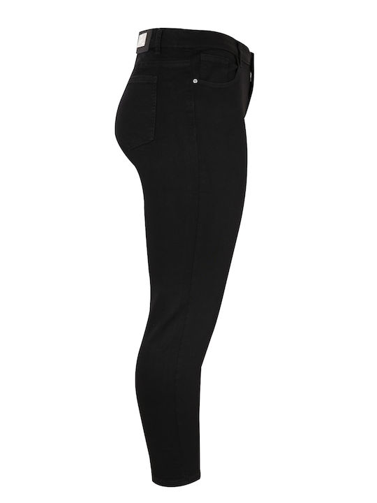 Basic Talie înaltă Blugi de damă cu croială slim Negru