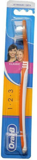 Oral-B 1-2-3 Maxi Clean 40 Periuță de dinți Mediu Albastru (Selecție Aleatorie)