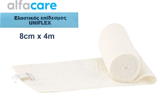Alfa Care Uniflex Ελαστικός Επίδεσμος 8cm x 4m Μπεζ