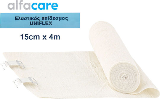 Alfa Care Uniflex Ελαστικός Επίδεσμος 15cm x 4m Μπεζ