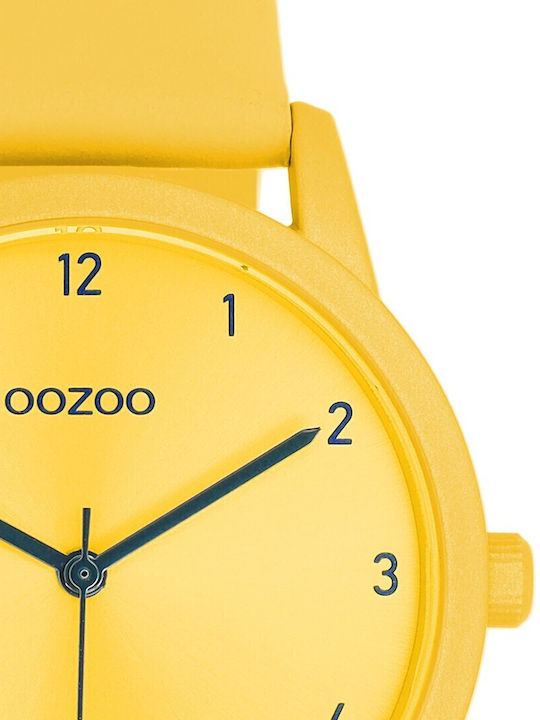 Oozoo Timepieces Damen Uhr mit Gelb Kautschukarmband