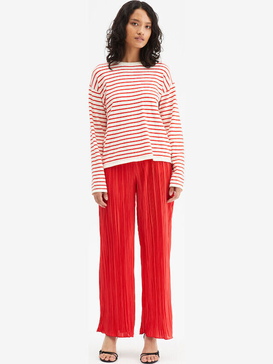Women's Fabric Trousers Red