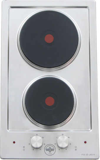 La Germania Domino Enamel Cooktop Autonomous Inox 30.5x51εκ. Silver