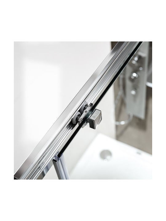 Devon Primus Plus Slider SLT130C-100/ D3/195-100 Shower Screen for Shower with Sliding Door 131-134x195cm Clean Glass Chrome