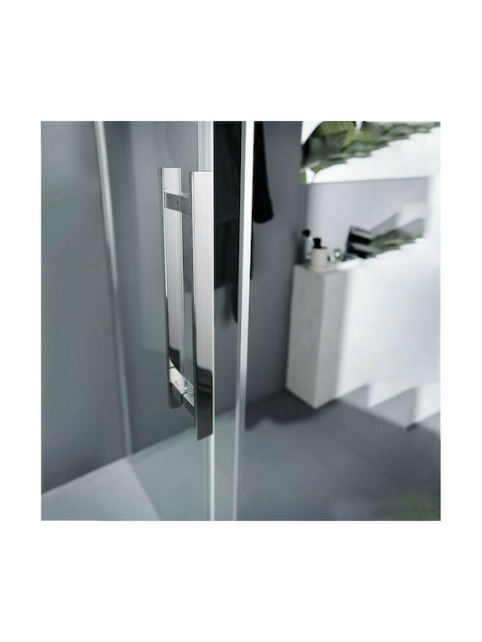 Devon Breeze Slider Διαχωριστικό Ντουζιέρας με Συρόμενη Πόρτα 161-164x200cm Clean Glass Chrome
