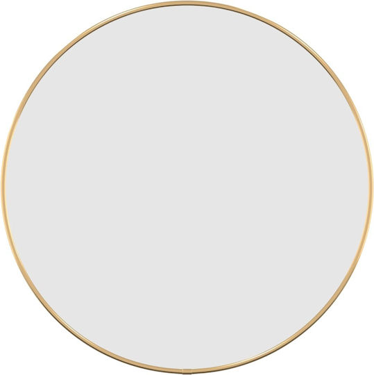 vidaXL Wall Mirror with Gold Plastic Frame Diameter 50cm 1pcs
