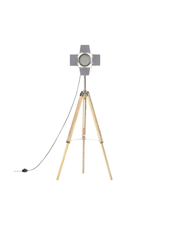 vidaXL Vintage Floor Lamp H140xW16cm. with Socket for Bulb E27 Brown