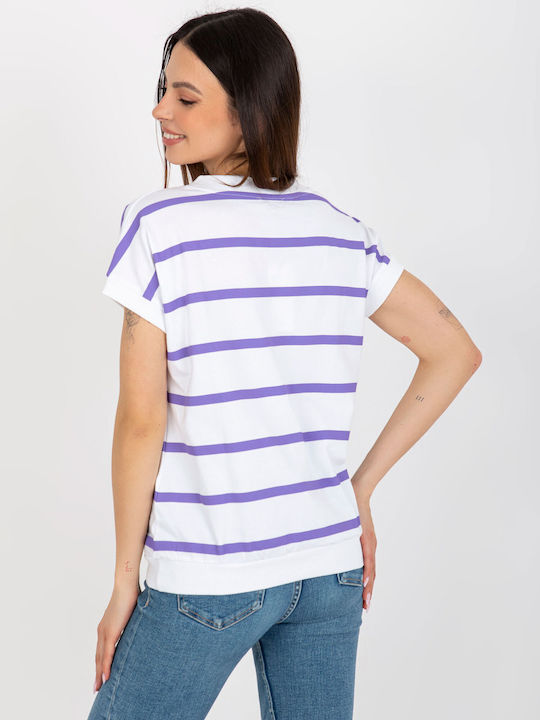 Relevance Μπλούζα--πορτοκαλί Women's T-shirt Striped Purple