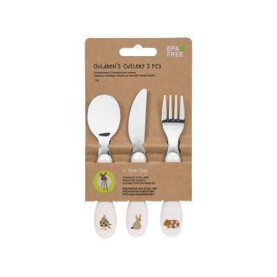 Laessig Baby Cutlery Set Little Mateys made of Metal Royal Blue 3pcs