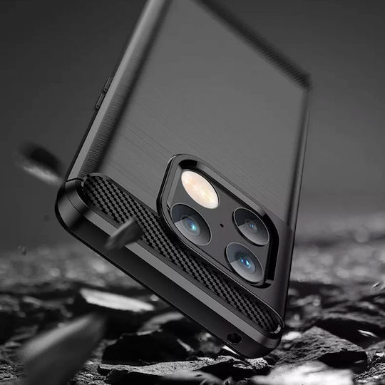 Techsuit Carbon Back Cover Σιλικόνης Μαύρο (OnePlus 10 Pro)