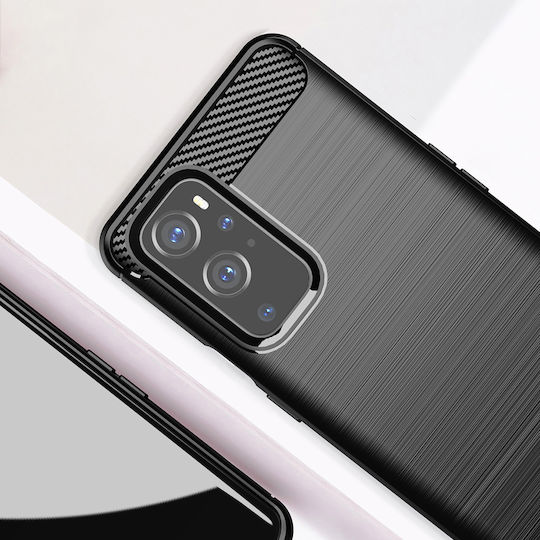Techsuit Carbon Задна корица Силикон Черен (OnePlus 9 Pro)