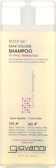 Giovanni Root 66 Max Volume Shampoos Shine for All Hair Types 250ml