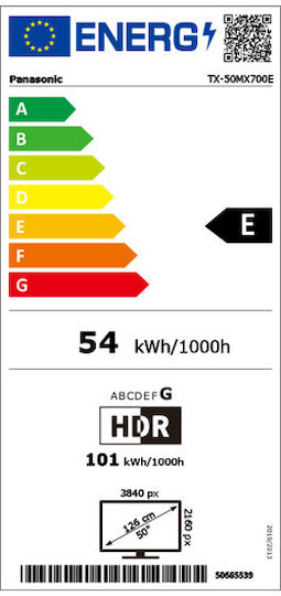 Panasonic Smart Television 50" 4K UHD LED TX-50MX700E HDR (2023)