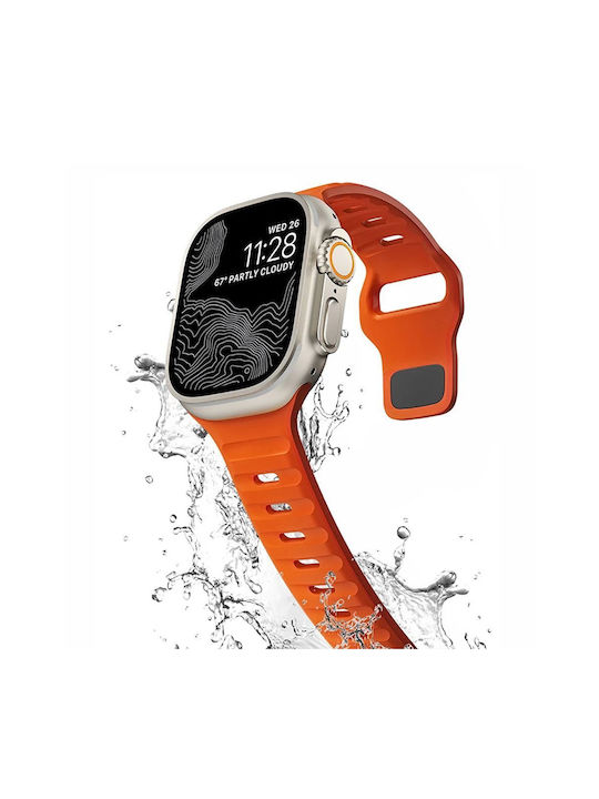 Tech-Protect Iconband Line Λουράκι Σιλικόνης Πορτοκαλί (Apple Watch Ultra 49mm)