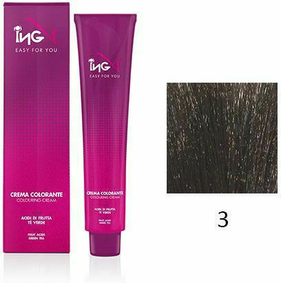 ING Colouring Cream Green Tea Βαφή Μαλλιών 3 Καστανό Σκούρο 100ml