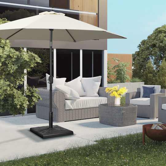 Outsunny Umbrella Stand made of Metal in Black Color 51x51x32cm