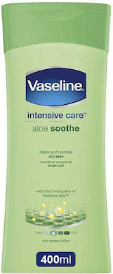 Vaseline Intensive Care Aloe Soothe Feuchtigkeitsspendende Lotion Regeneration mit Aloe Vera für trockene Haut 400ml