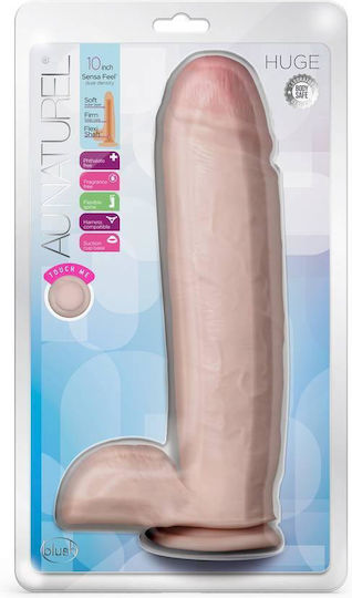 Blush AuNaturel Huge Glass Dildo with Balls and Suction Cup Vanilla 27cm