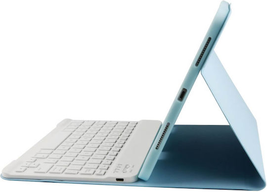 Tech-Protect Smartcase + Keyboard Флип капак Английски език САЩ Sky Blue (Apple iPad 10.9 2022 (10 Gen) / 11 2025 (11 Gen))
