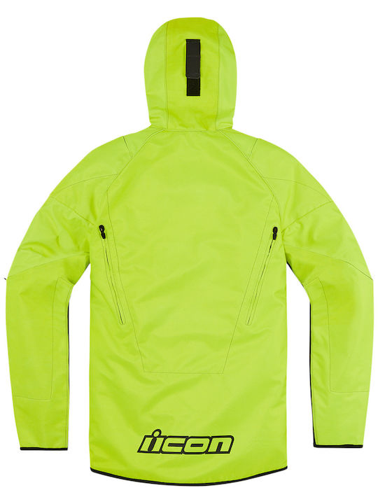 Icon Airform Herren Motorradjacke 4 Jahreszeiten Wasserdicht Hi-Viz