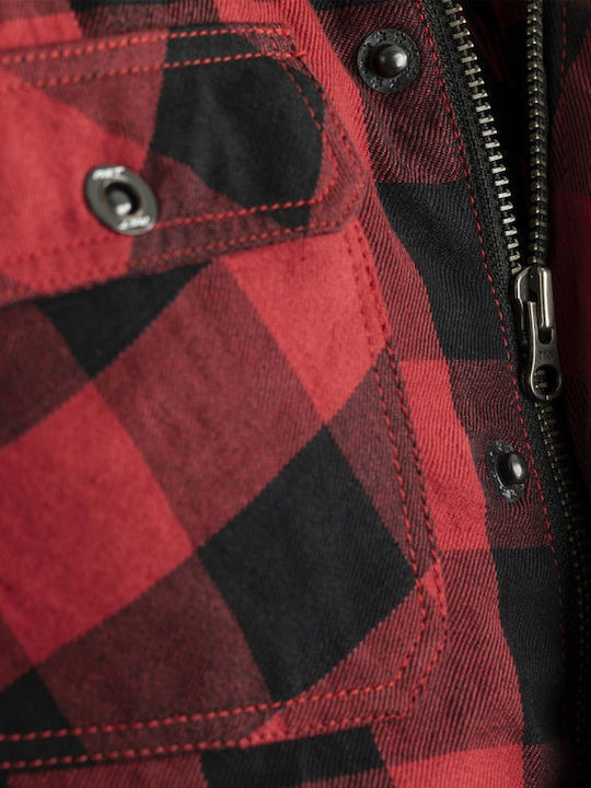 RST Kevlar Lumberjack Textile Ανδρικό Μπουφάν Μηχανής 4 Εποχών Κόκκινο