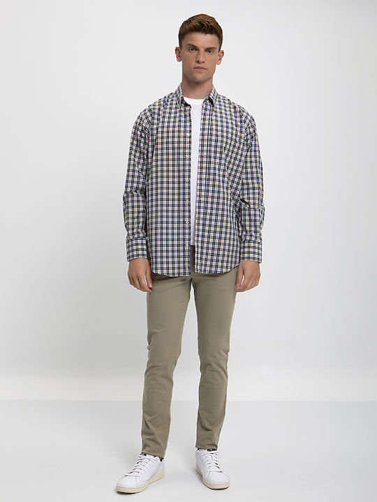 Πουκάμισο Button Down Comfort σε Μπλε Καρό Winfield Μπλέ Καρό