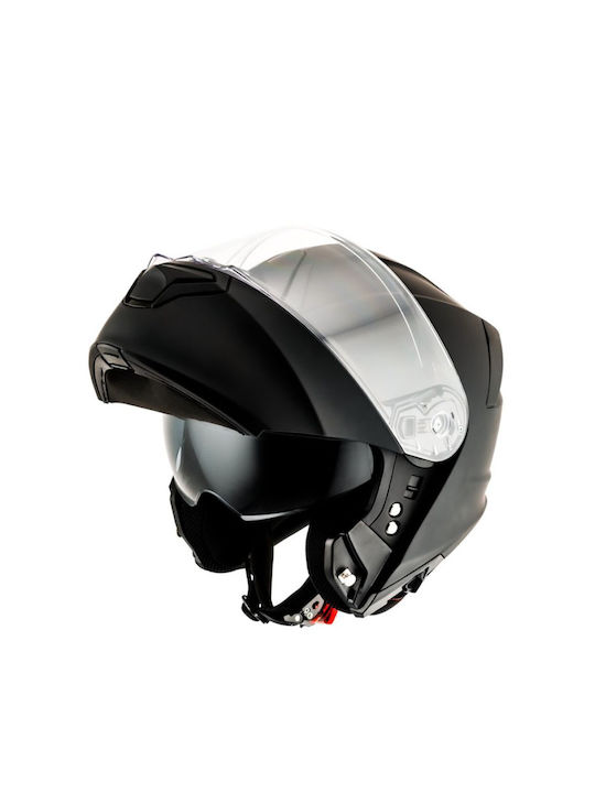 Yohe 935 SV Solid Black Matt Κράνος Μηχανής Flip-Up DOT / ECE 22.05 1600gr με Sunvisor